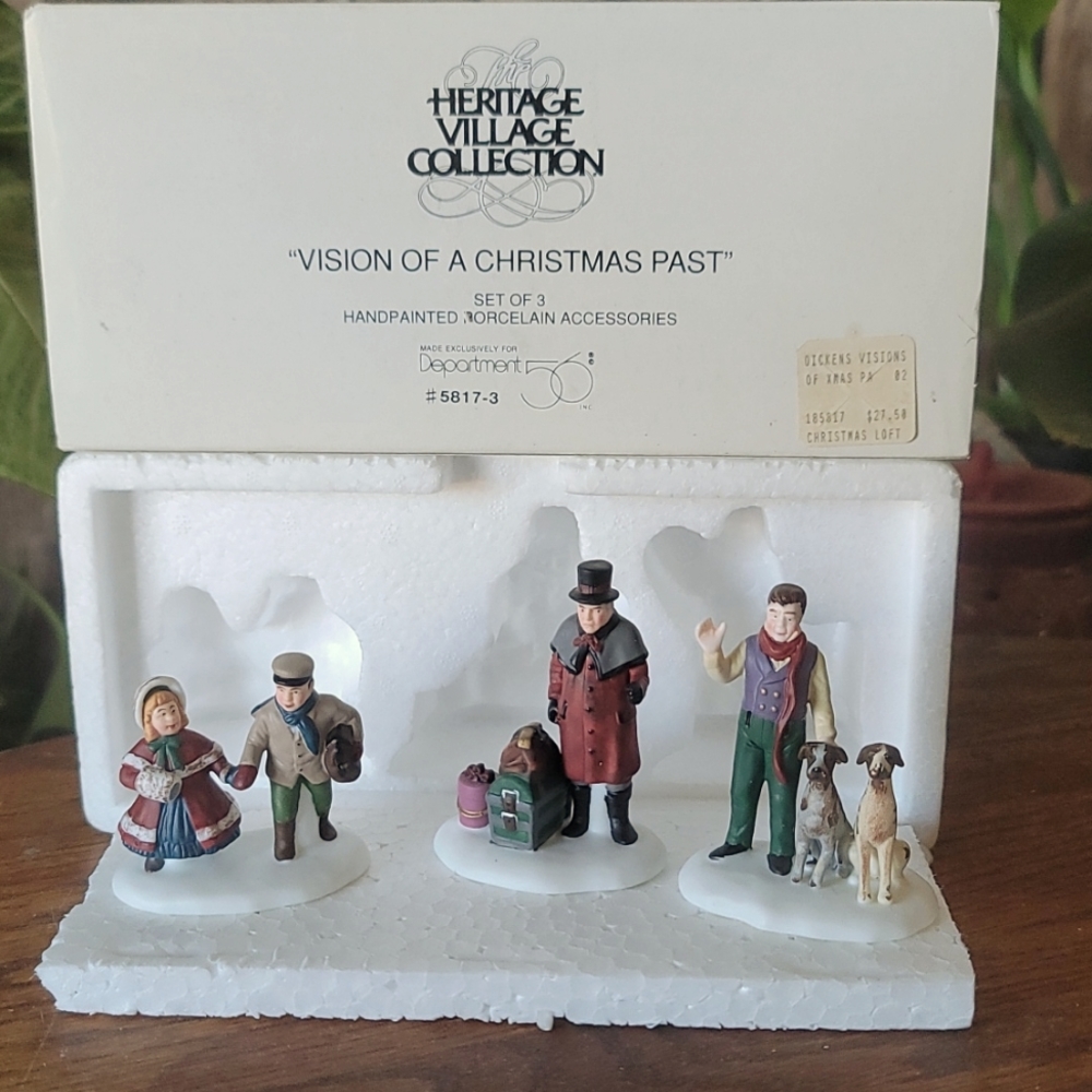Dept 56 Visions of christmas past figurines set. IOB